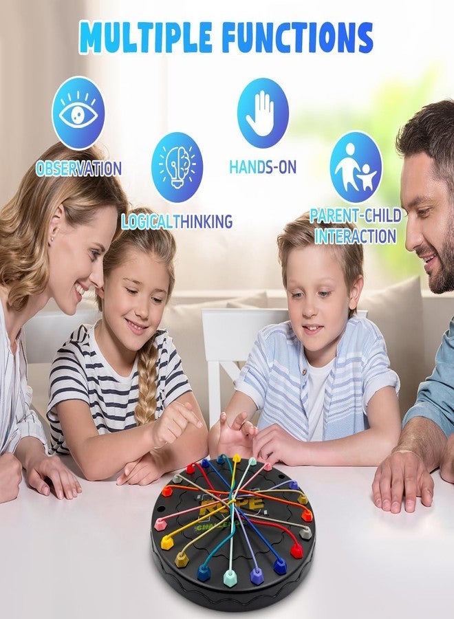 ROSTON Rope Untangling Puzzle Game for Kids & Adults | 10-in-1 Twisted Rope Brain Teaser Set | Educational Strategy Toy for Family, Travel & Party Fun | Multi-Level Logic & Skill Challenge - Image 2